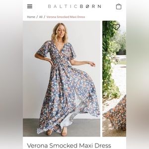 Baltic Born Verona Maxi Dress Floral, size Large